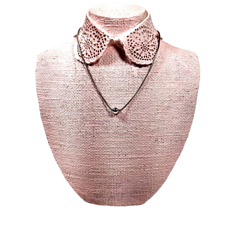 Sterling Silver 925 Silpada Necklace Snake Chain Solitaire Bead 15" 5.3gr Preppy